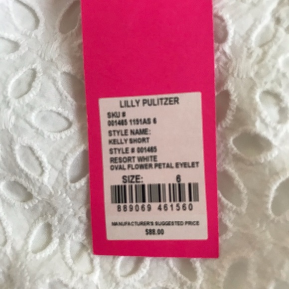 Lily Pulitzer size 6 white shorts - Picture 3 of 3